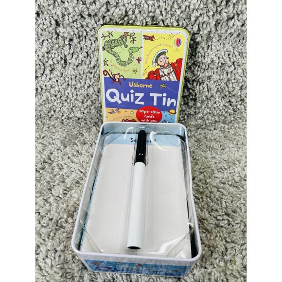 Usborne Quiz Tin Flash Card Game Children Kids Trivia Flash Toys And Games - Picture 8 of 8